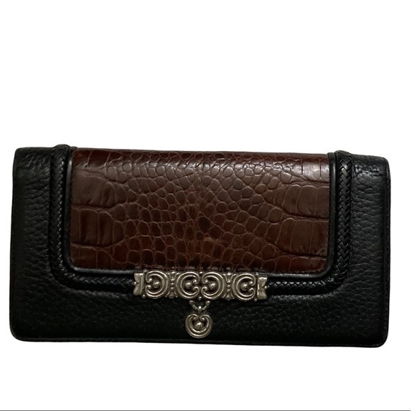 Brighton black and brown leather wallet - Picture 1 of 15